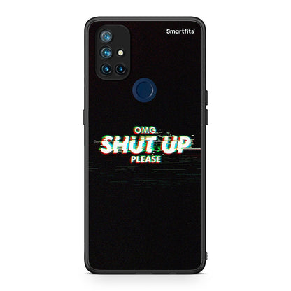 OnePlus Nord N10 5G OMG ShutUp θήκη από τη Smartfits με σχέδιο στο πίσω μέρος και μαύρο περίβλημα | Smartphone case with colorful back and black bezels by Smartfits