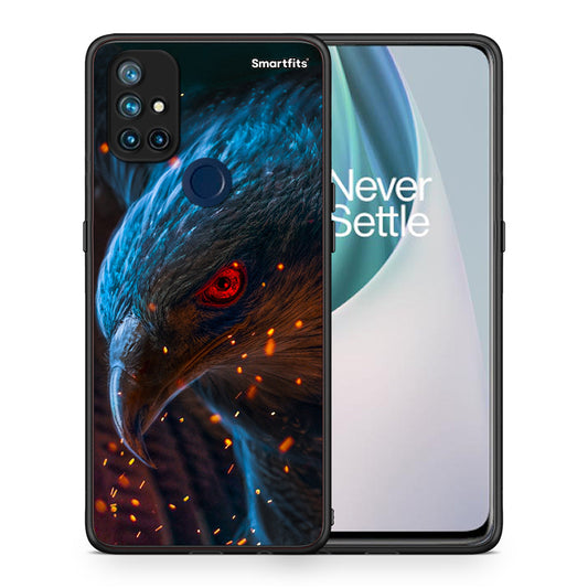 Θήκη OnePlus Nord N10 5G Eagle PopArt από τη Smartfits με σχέδιο στο πίσω μέρος και μαύρο περίβλημα | OnePlus Nord N10 5G Eagle PopArt case with colorful back and black bezels