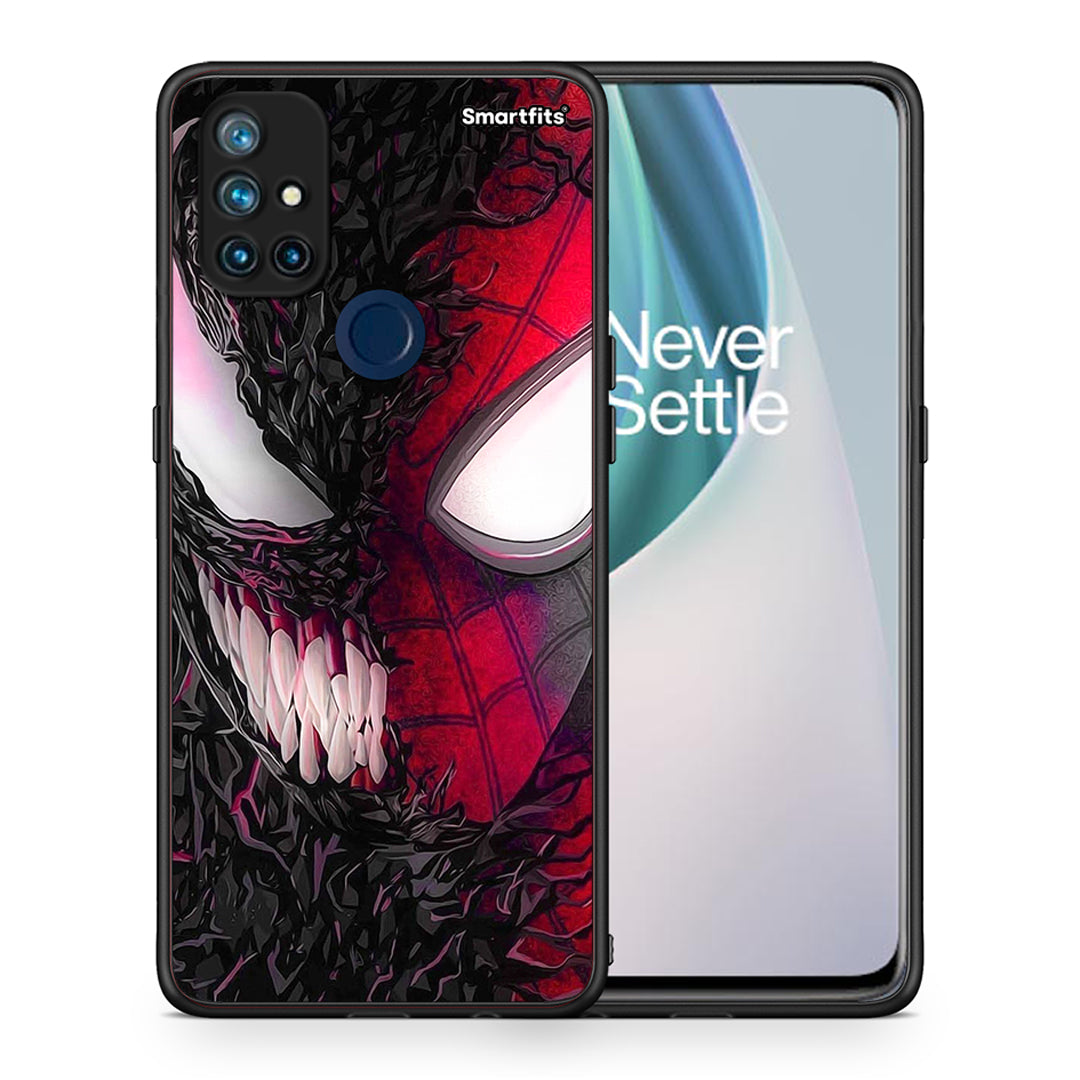 Θήκη OnePlus Nord N10 5G SpiderVenom PopArt από τη Smartfits με σχέδιο στο πίσω μέρος και μαύρο περίβλημα | OnePlus Nord N10 5G SpiderVenom PopArt case with colorful back and black bezels