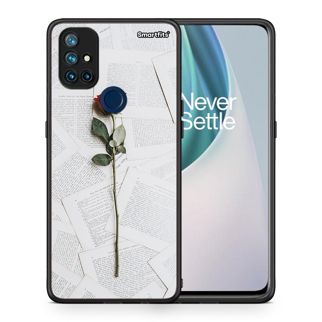 Θήκη OnePlus Nord N10 5G Red Rose από τη Smartfits με σχέδιο στο πίσω μέρος και μαύρο περίβλημα | OnePlus Nord N10 5G Red Rose case with colorful back and black bezels