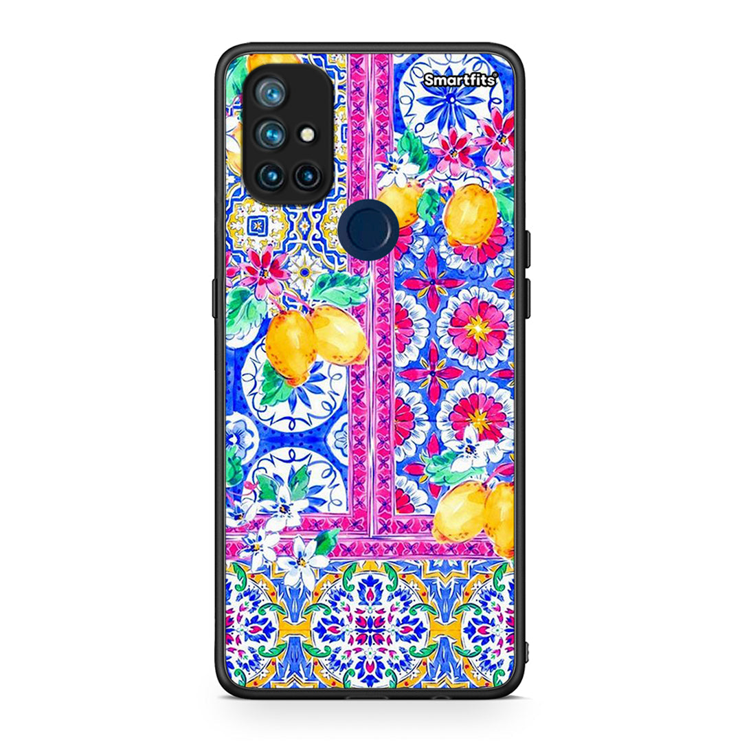 OnePlus Nord N10 5G Retro Spring θήκη από τη Smartfits με σχέδιο στο πίσω μέρος και μαύρο περίβλημα | Smartphone case with colorful back and black bezels by Smartfits