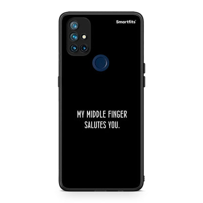 OnePlus Nord N10 5G Salute θήκη από τη Smartfits με σχέδιο στο πίσω μέρος και μαύρο περίβλημα | Smartphone case with colorful back and black bezels by Smartfits