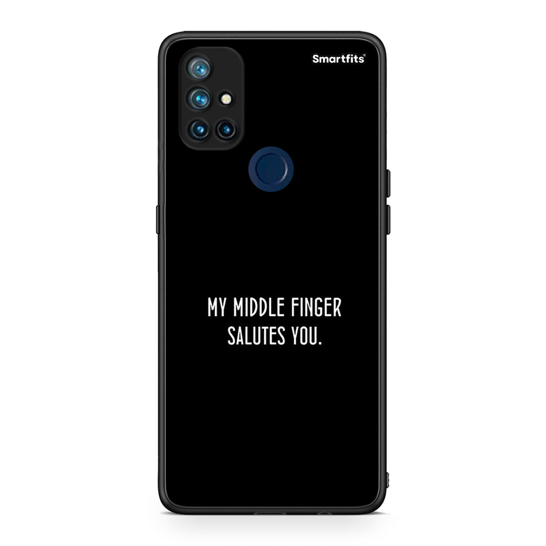 OnePlus Nord N10 5G Salute θήκη από τη Smartfits με σχέδιο στο πίσω μέρος και μαύρο περίβλημα | Smartphone case with colorful back and black bezels by Smartfits