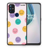 Thumbnail for Θήκη OnePlus Nord N10 5G Smiley Faces από τη Smartfits με σχέδιο στο πίσω μέρος και μαύρο περίβλημα | OnePlus Nord N10 5G Smiley Faces case with colorful back and black bezels