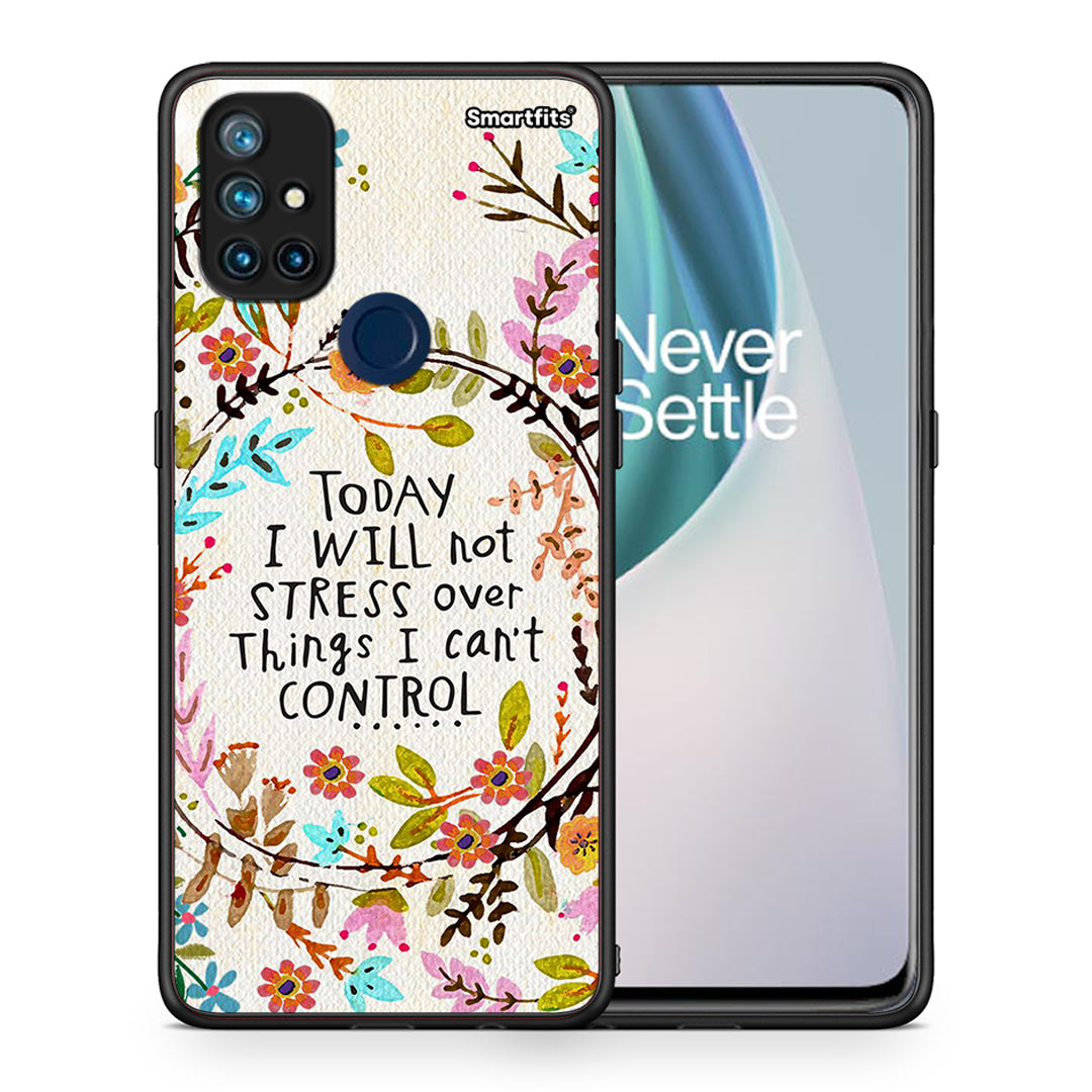 Θήκη OnePlus Nord N10 5G Stress Over από τη Smartfits με σχέδιο στο πίσω μέρος και μαύρο περίβλημα | OnePlus Nord N10 5G Stress Over case with colorful back and black bezels