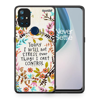 Θήκη OnePlus Nord N10 5G Stress Over από τη Smartfits με σχέδιο στο πίσω μέρος και μαύρο περίβλημα | OnePlus Nord N10 5G Stress Over case with colorful back and black bezels