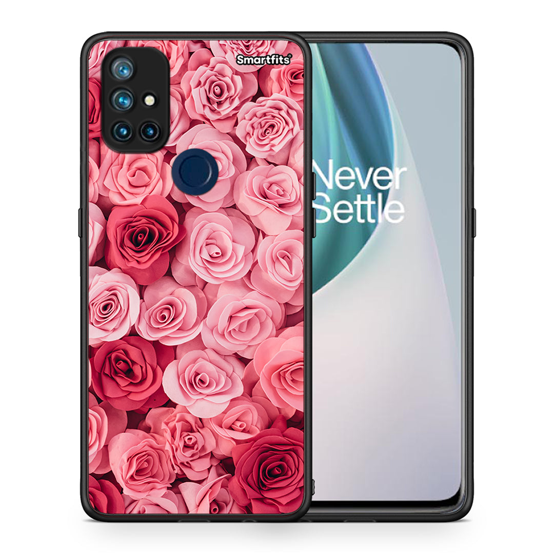 Θήκη OnePlus Nord N10 5G RoseGarden Valentine από τη Smartfits με σχέδιο στο πίσω μέρος και μαύρο περίβλημα | OnePlus Nord N10 5G RoseGarden Valentine case with colorful back and black bezels