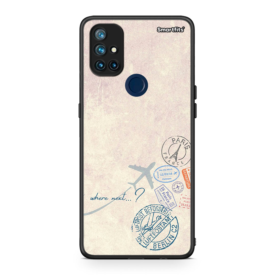OnePlus Nord N10 5G Where Next Θήκη από τη Smartfits με σχέδιο στο πίσω μέρος και μαύρο περίβλημα | Smartphone case with colorful back and black bezels by Smartfits