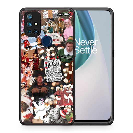 Θήκη OnePlus Nord N10 5G Xmas Movies από τη Smartfits με σχέδιο στο πίσω μέρος και μαύρο περίβλημα | OnePlus Nord N10 5G Xmas Movies case with colorful back and black bezels