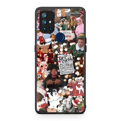OnePlus Nord N10 5G Xmas Movies θήκη από τη Smartfits με σχέδιο στο πίσω μέρος και μαύρο περίβλημα | Smartphone case with colorful back and black bezels by Smartfits