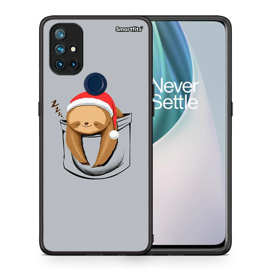 Θήκη OnePlus Nord N10 5G Xmas Zzzz από τη Smartfits με σχέδιο στο πίσω μέρος και μαύρο περίβλημα | OnePlus Nord N10 5G Xmas Zzzz case with colorful back and black bezels