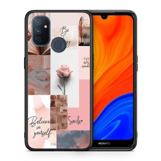 Θήκη OnePlus Nord N100 Aesthetic Collage από τη Smartfits με σχέδιο στο πίσω μέρος και μαύρο περίβλημα | OnePlus Nord N100 Aesthetic Collage case with colorful back and black bezels