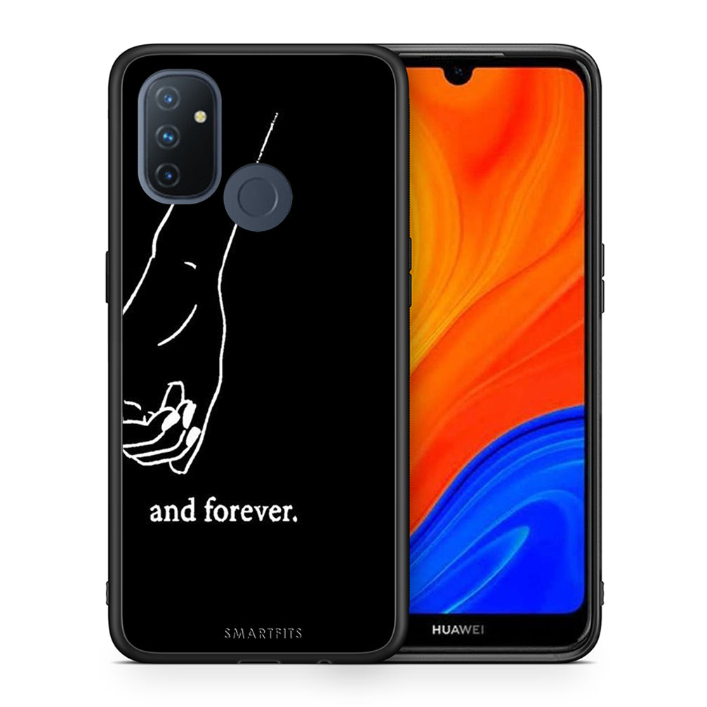 Θήκη Αγίου Βαλεντίνου OnePlus Nord N100 Always & Forever 2 από τη Smartfits με σχέδιο στο πίσω μέρος και μαύρο περίβλημα | OnePlus Nord N100 Always & Forever 2 case with colorful back and black bezels