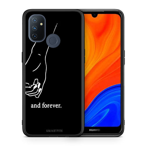 Θήκη Αγίου Βαλεντίνου OnePlus Nord N100 Always & Forever 2 από τη Smartfits με σχέδιο στο πίσω μέρος και μαύρο περίβλημα | OnePlus Nord N100 Always & Forever 2 case with colorful back and black bezels