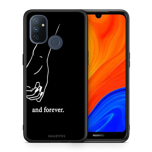 Θήκη Αγίου Βαλεντίνου OnePlus Nord N100 Always & Forever 2 από τη Smartfits με σχέδιο στο πίσω μέρος και μαύρο περίβλημα | OnePlus Nord N100 Always & Forever 2 case with colorful back and black bezels