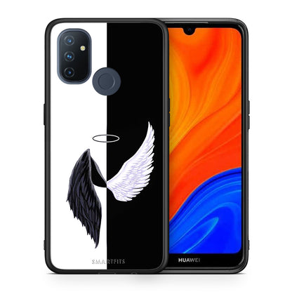 Θήκη OnePlus Nord N100 Angels Demons από τη Smartfits με σχέδιο στο πίσω μέρος και μαύρο περίβλημα | OnePlus Nord N100 Angels Demons case with colorful back and black bezels