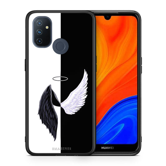 Θήκη OnePlus Nord N100 Angels Demons από τη Smartfits με σχέδιο στο πίσω μέρος και μαύρο περίβλημα | OnePlus Nord N100 Angels Demons case with colorful back and black bezels