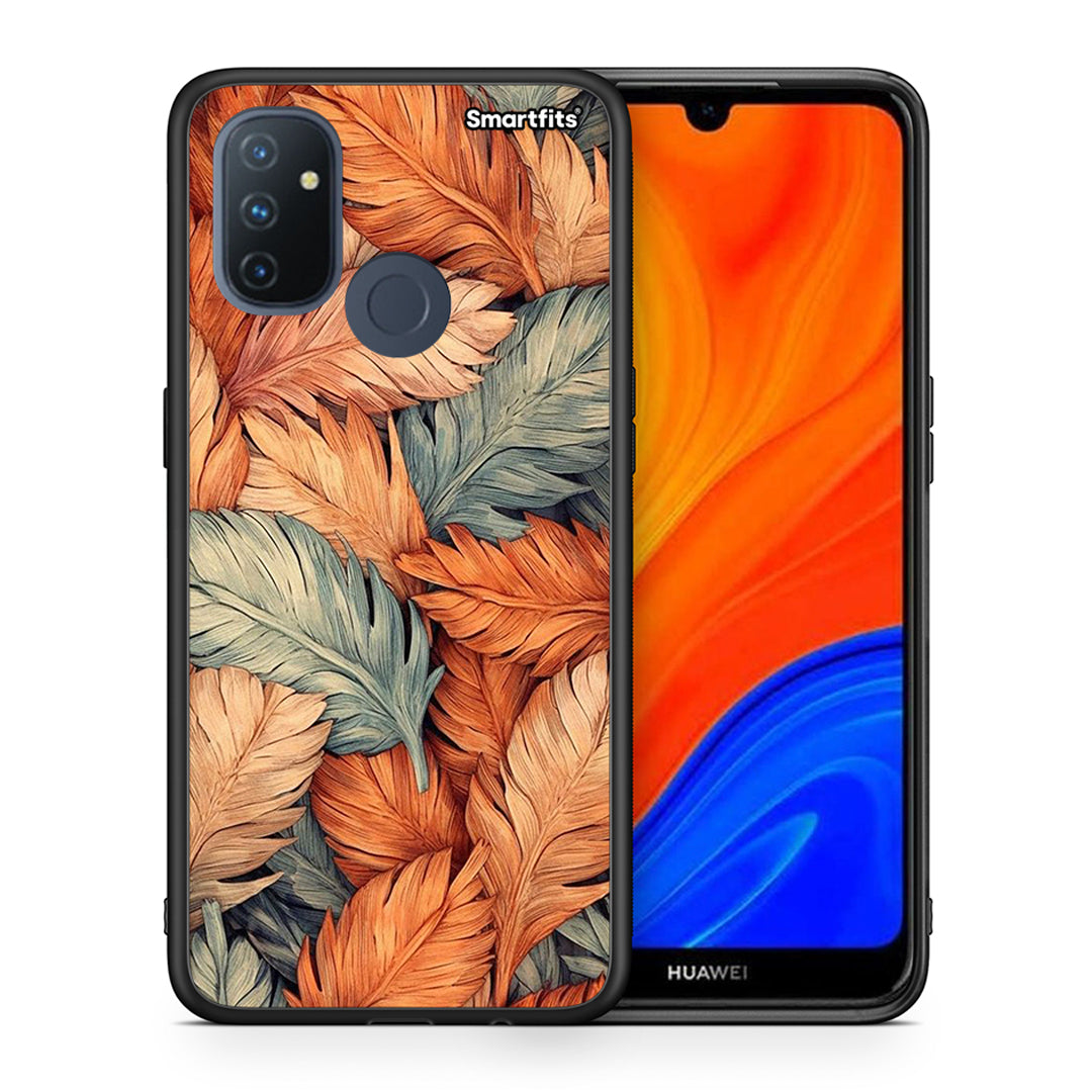 Θήκη OnePlus Nord N100 Autumn Leaves από τη Smartfits με σχέδιο στο πίσω μέρος και μαύρο περίβλημα | OnePlus Nord N100 Autumn Leaves case with colorful back and black bezels