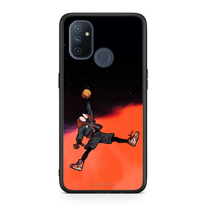 OnePlus Nord N100 Basketball Hero θήκη από τη Smartfits με σχέδιο στο πίσω μέρος και μαύρο περίβλημα | Smartphone case with colorful back and black bezels by Smartfits
