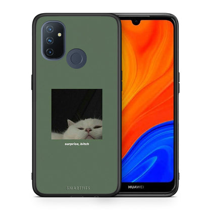 Θήκη OnePlus Nord N100 Bitch Surprise από τη Smartfits με σχέδιο στο πίσω μέρος και μαύρο περίβλημα | OnePlus Nord N100 Bitch Surprise case with colorful back and black bezels