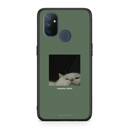 OnePlus Nord N100 Bitch Surprise θήκη από τη Smartfits με σχέδιο στο πίσω μέρος και μαύρο περίβλημα | Smartphone case with colorful back and black bezels by Smartfits