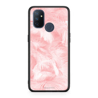 Thumbnail for 33 - OnePlus Nord N100 Pink Feather Boho case, cover, bumper