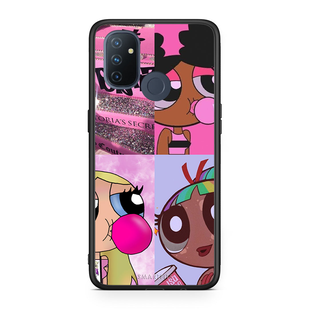 OnePlus Nord N100 Bubble Girls Θήκη Αγίου Βαλεντίνου από τη Smartfits με σχέδιο στο πίσω μέρος και μαύρο περίβλημα | Smartphone case with colorful back and black bezels by Smartfits