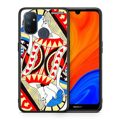 Θήκη OnePlus Nord N100 Card Love από τη Smartfits με σχέδιο στο πίσω μέρος και μαύρο περίβλημα | OnePlus Nord N100 Card Love case with colorful back and black bezels
