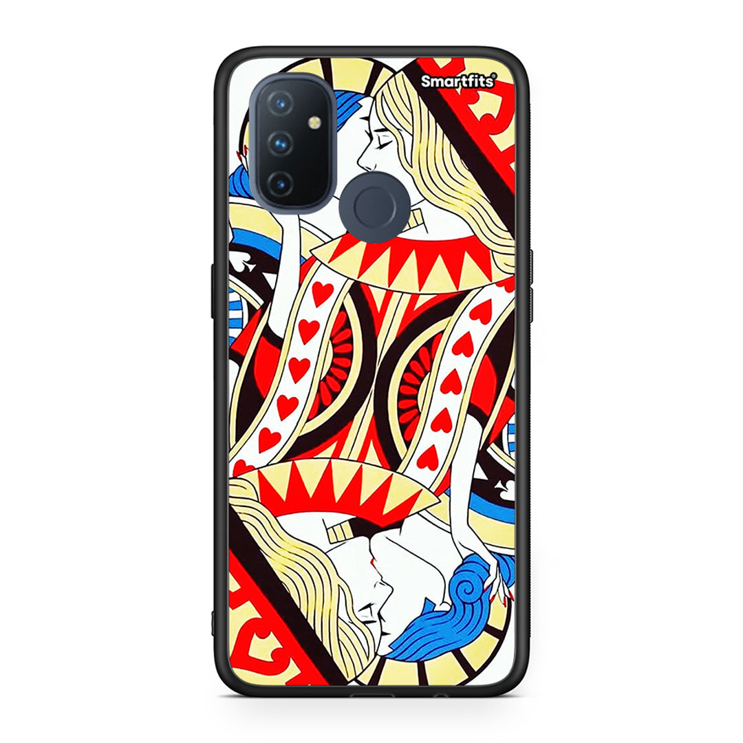 OnePlus Nord N100 Card Love θήκη από τη Smartfits με σχέδιο στο πίσω μέρος και μαύρο περίβλημα | Smartphone case with colorful back and black bezels by Smartfits