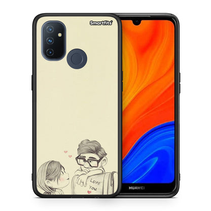 Θήκη OnePlus Nord N100 Carl And Ellie από τη Smartfits με σχέδιο στο πίσω μέρος και μαύρο περίβλημα | OnePlus Nord N100 Carl And Ellie case with colorful back and black bezels