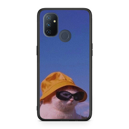 OnePlus Nord N100 Cat Diva θήκη από τη Smartfits με σχέδιο στο πίσω μέρος και μαύρο περίβλημα | Smartphone case with colorful back and black bezels by Smartfits