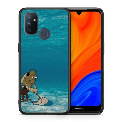 Θήκη OnePlus Nord N100 Clean The Ocean από τη Smartfits με σχέδιο στο πίσω μέρος και μαύρο περίβλημα | OnePlus Nord N100 Clean The Ocean case with colorful back and black bezels