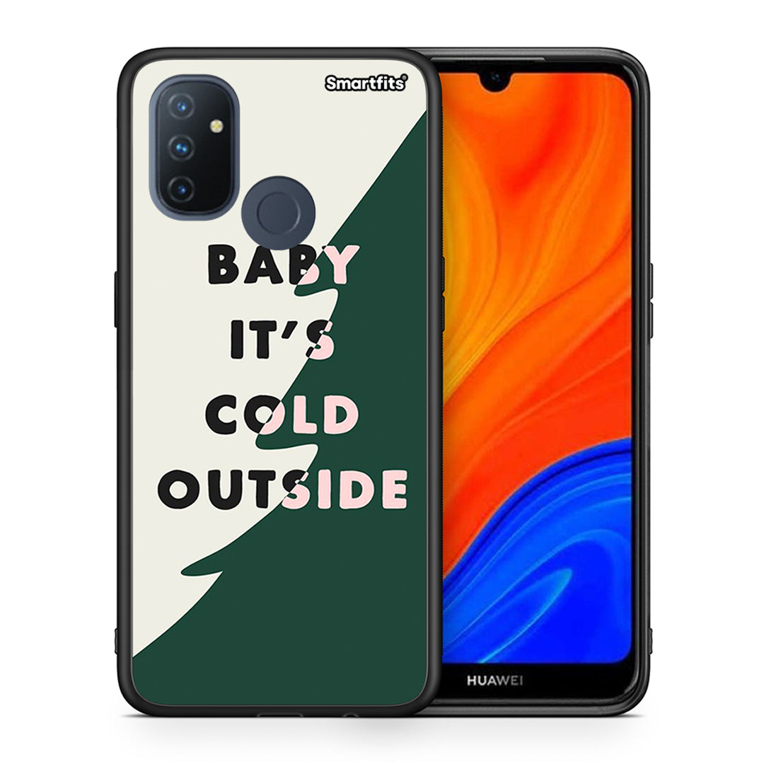 Θήκη OnePlus Nord N100 Cold Outside από τη Smartfits με σχέδιο στο πίσω μέρος και μαύρο περίβλημα | OnePlus Nord N100 Cold Outside case with colorful back and black bezels