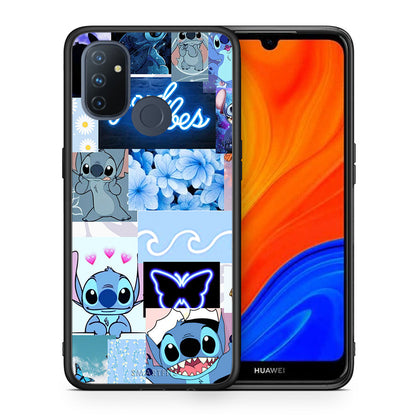 Θήκη Αγίου Βαλεντίνου OnePlus Nord N100 Collage Good Vibes από τη Smartfits με σχέδιο στο πίσω μέρος και μαύρο περίβλημα | OnePlus Nord N100 Collage Good Vibes case with colorful back and black bezels