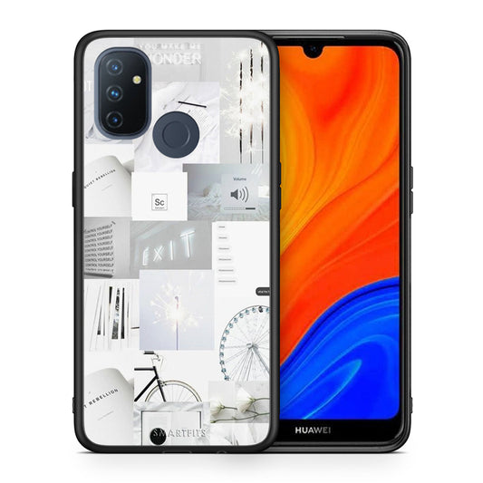 Θήκη Αγίου Βαλεντίνου OnePlus Nord N100 Collage Make Me Wonder από τη Smartfits με σχέδιο στο πίσω μέρος και μαύρο περίβλημα | OnePlus Nord N100 Collage Make Me Wonder case with colorful back and black bezels