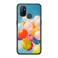 Thumbnail for OnePlus Nord N100 Colorful Balloons θήκη από τη Smartfits με σχέδιο στο πίσω μέρος και μαύρο περίβλημα | Smartphone case with colorful back and black bezels by Smartfits