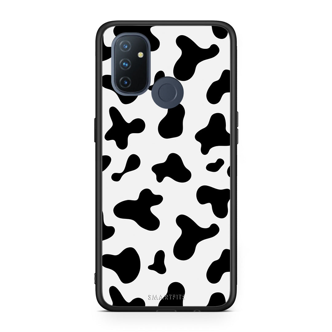 OnePlus Nord N100 Cow Print θήκη από τη Smartfits με σχέδιο στο πίσω μέρος και μαύρο περίβλημα | Smartphone case with colorful back and black bezels by Smartfits
