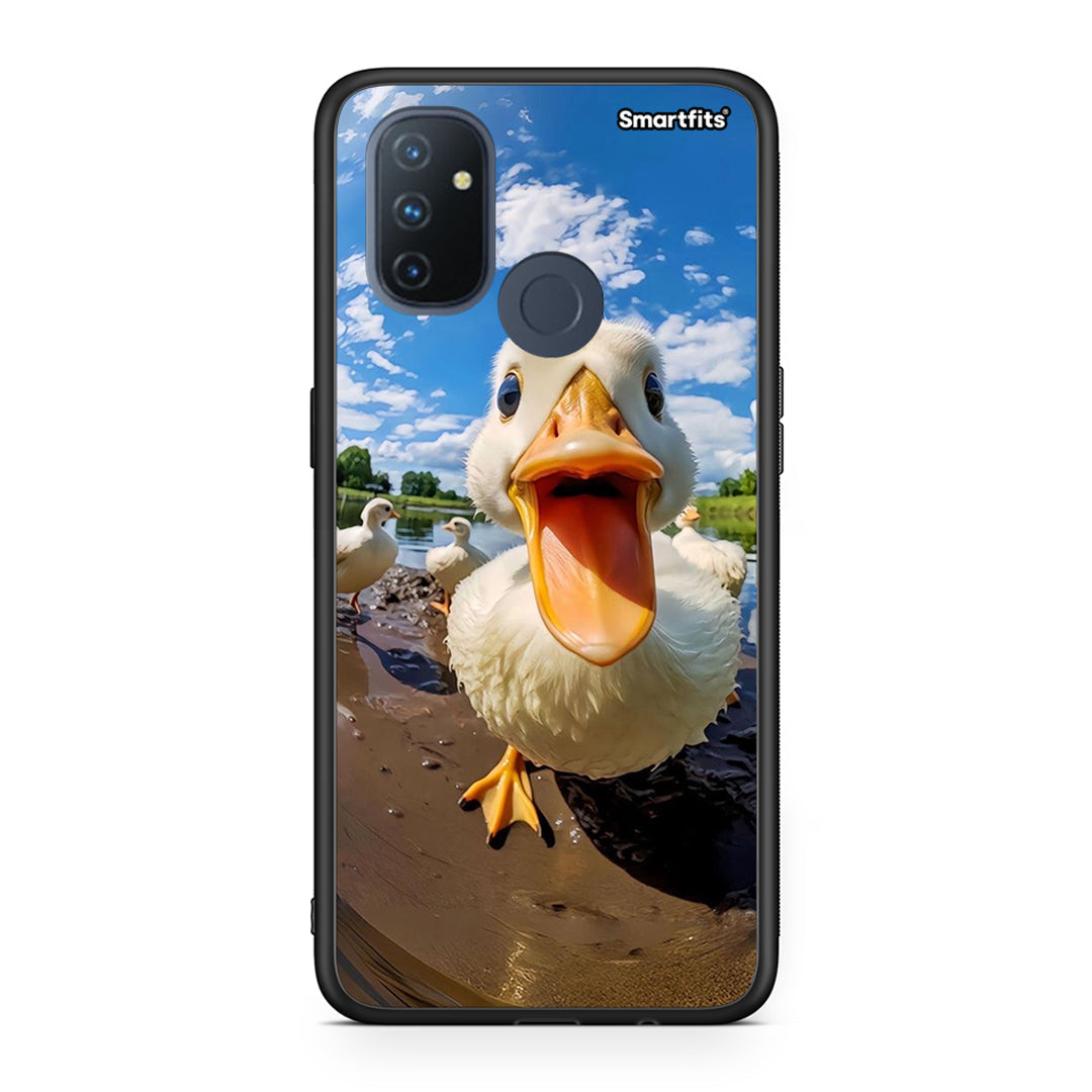 OnePlus Nord N100 Duck Face θήκη από τη Smartfits με σχέδιο στο πίσω μέρος και μαύρο περίβλημα | Smartphone case with colorful back and black bezels by Smartfits