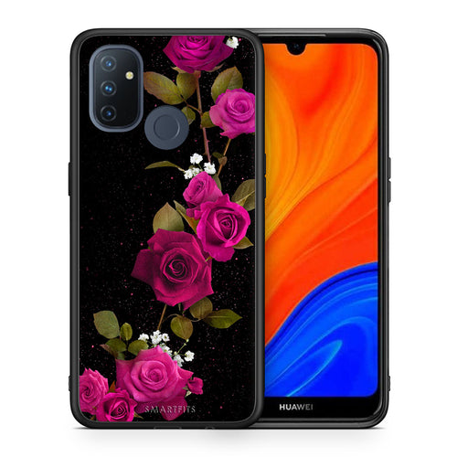 Θήκη OnePlus Nord N100 Red Roses Flower από τη Smartfits με σχέδιο στο πίσω μέρος και μαύρο περίβλημα | OnePlus Nord N100 Red Roses Flower case with colorful back and black bezels