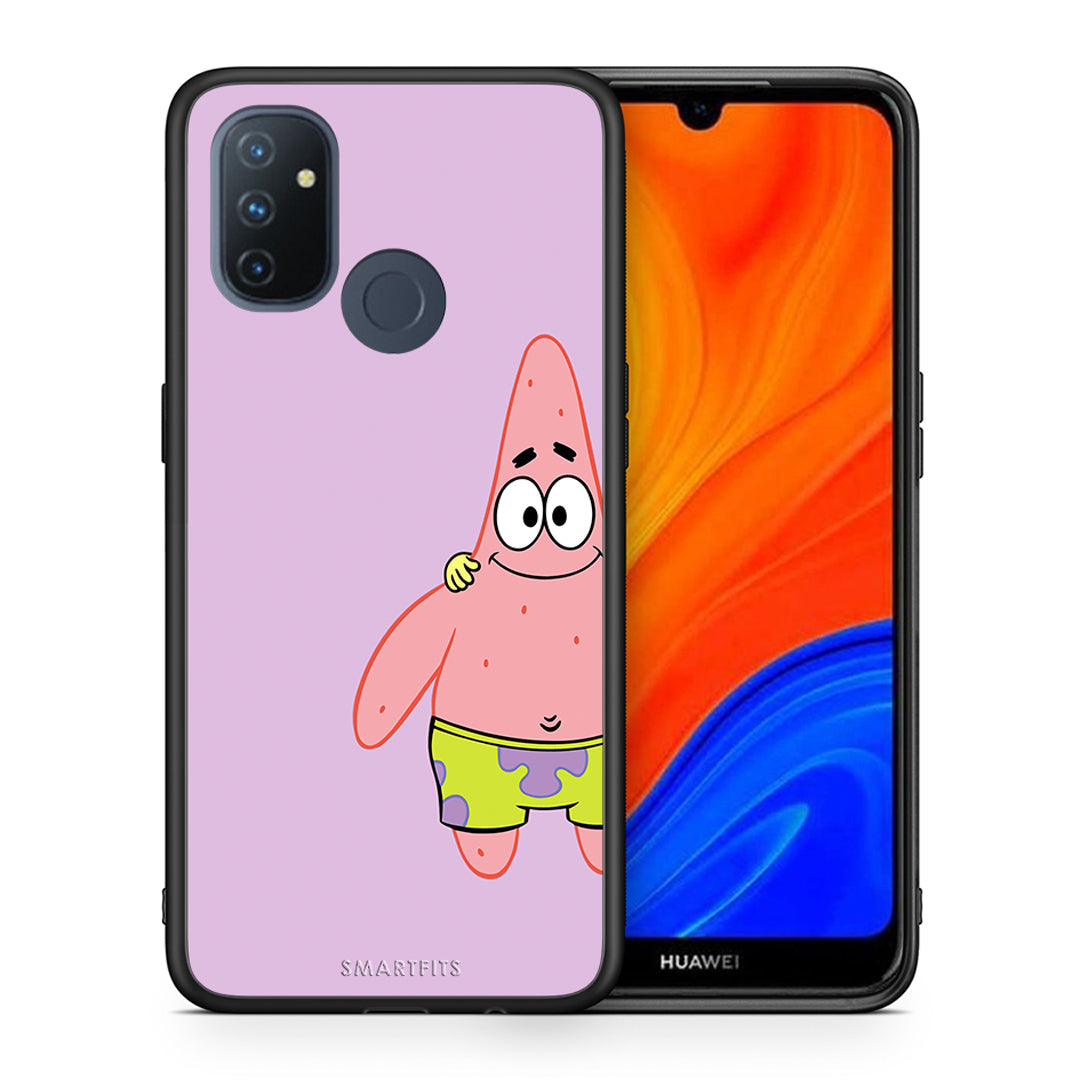 Θήκη OnePlus Nord N100 Friends Patrick από τη Smartfits με σχέδιο στο πίσω μέρος και μαύρο περίβλημα | OnePlus Nord N100 Friends Patrick case with colorful back and black bezels