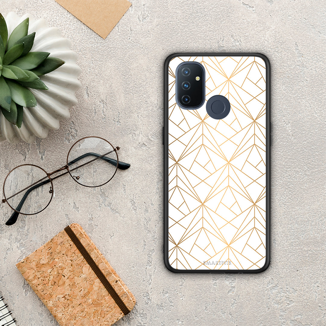 Geometric Luxury White - OnePlus Nord N100 θήκη