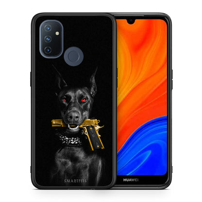 Θήκη Αγίου Βαλεντίνου OnePlus Nord N100 Golden Gun από τη Smartfits με σχέδιο στο πίσω μέρος και μαύρο περίβλημα | OnePlus Nord N100 Golden Gun case with colorful back and black bezels