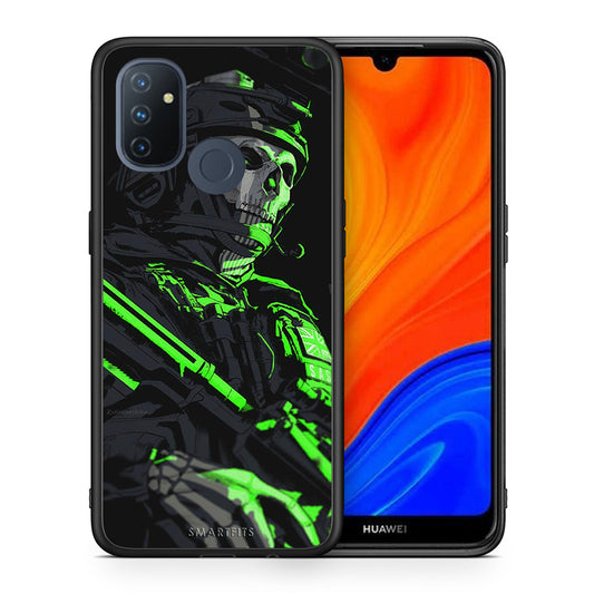 Θήκη Αγίου Βαλεντίνου OnePlus Nord N100 Green Soldier από τη Smartfits με σχέδιο στο πίσω μέρος και μαύρο περίβλημα | OnePlus Nord N100 Green Soldier case with colorful back and black bezels