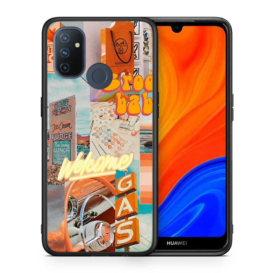 Θήκη Αγίου Βαλεντίνου OnePlus Nord N100 Groovy Babe από τη Smartfits με σχέδιο στο πίσω μέρος και μαύρο περίβλημα | OnePlus Nord N100 Groovy Babe case with colorful back and black bezels