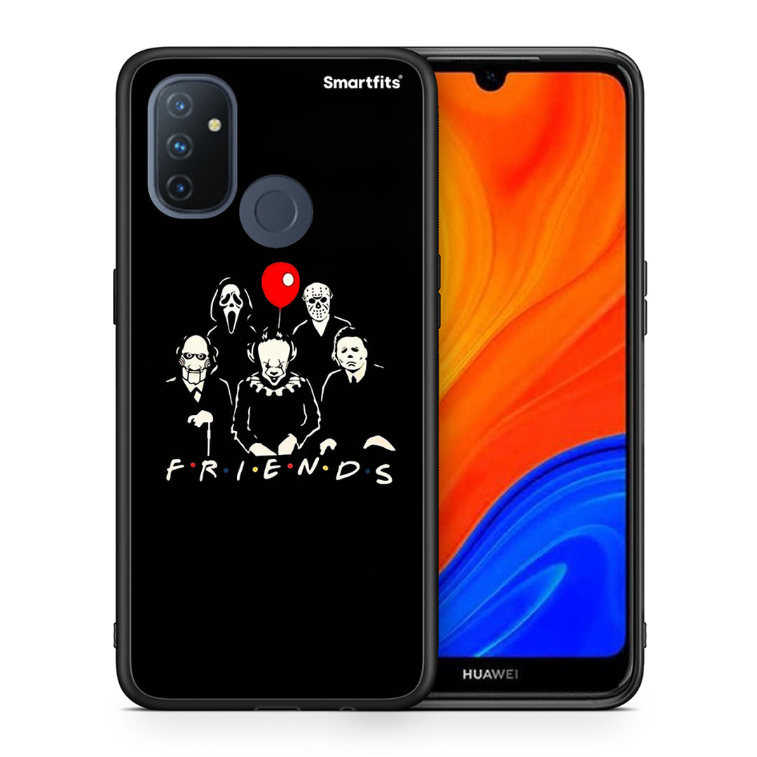 Θήκη OnePlus Nord N100 Halloween Friends από τη Smartfits με σχέδιο στο πίσω μέρος και μαύρο περίβλημα | OnePlus Nord N100 Halloween Friends case with colorful back and black bezels