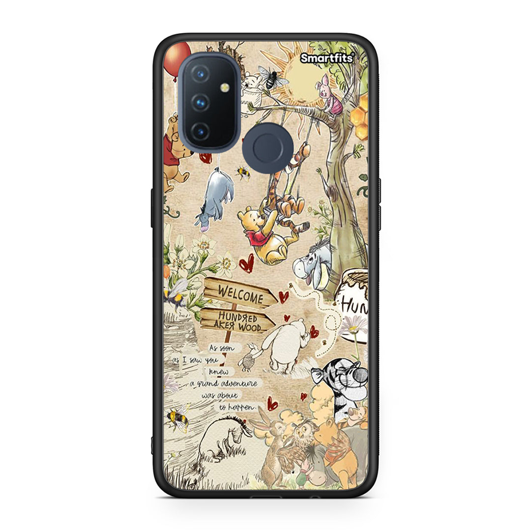 OnePlus Nord N100 Happy Friends θήκη από τη Smartfits με σχέδιο στο πίσω μέρος και μαύρο περίβλημα | Smartphone case with colorful back and black bezels by Smartfits