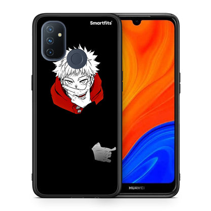 Θήκη OnePlus Nord N100 Itadori Anime από τη Smartfits με σχέδιο στο πίσω μέρος και μαύρο περίβλημα | OnePlus Nord N100 Itadori Anime case with colorful back and black bezels