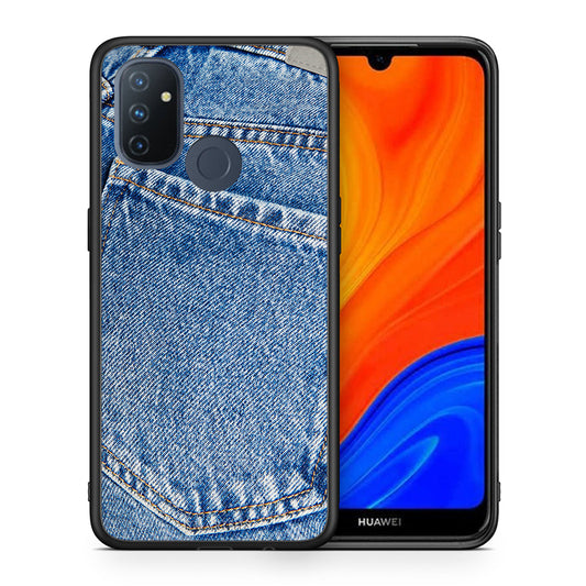 Θήκη OnePlus Nord N100 Jeans Pocket από τη Smartfits με σχέδιο στο πίσω μέρος και μαύρο περίβλημα | OnePlus Nord N100 Jeans Pocket case with colorful back and black bezels