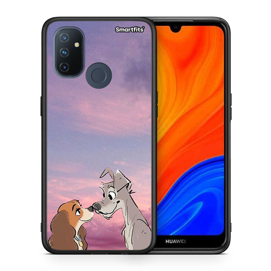 Θήκη OnePlus Nord N100 Lady And Tramp από τη Smartfits με σχέδιο στο πίσω μέρος και μαύρο περίβλημα | OnePlus Nord N100 Lady And Tramp case with colorful back and black bezels