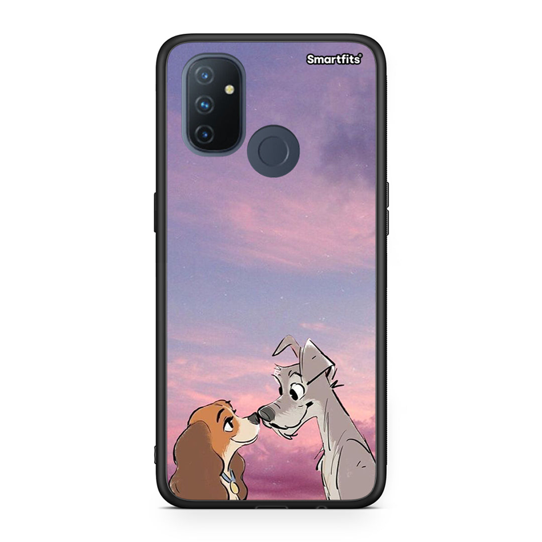 OnePlus Nord N100 Lady And Tramp θήκη από τη Smartfits με σχέδιο στο πίσω μέρος και μαύρο περίβλημα | Smartphone case with colorful back and black bezels by Smartfits